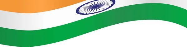 Esquina Ondeando Bandera India Aislada Png Fondo Transparente Símbolo India — Vector de stock