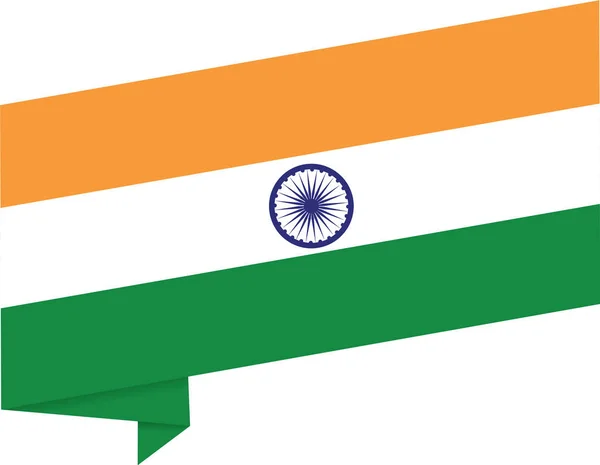 Das Schwenken Der Indischen Flagge Isoliert Auf Png Oder Transparentem — Stockvektor