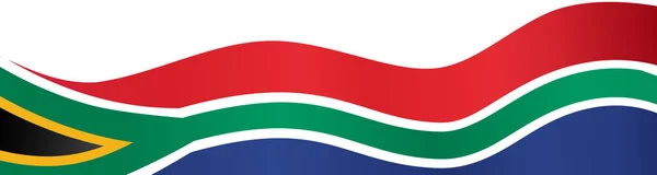 Ner Viftande Sydafrika Flagga Isolerad Png Eller Transparent Bakgrund Symbol — Stock vektor