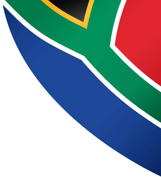 Eckschwenken Der Südafrikanischen Flagge Isoliert Auf Png Oder Transparentem Hintergrund — Stockvektor