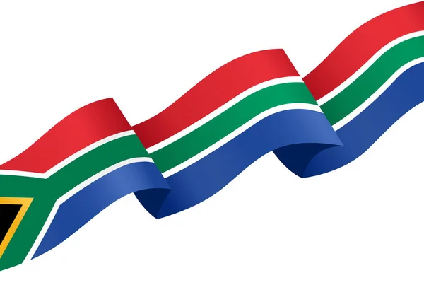Hoek Zwaaien Zuid Afrika Vlag Geïsoleerd Png Transparante Achtergrond Symbool — Stockvector