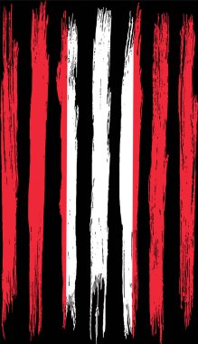 Png veya şeffaf arkaplan üzerine izole edilmiş fırça boyalı Avusturya bayrağı, Avusturya Sembolü, afiş, tanıtım, tasarım ve iş eşleşen ülke posteri, vektör ilüstrasyonu şablonu 