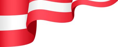 Avusturya bayrağını png veya şeffaf arkaplanda sallayan köşe başları, Avusturya Sembolü, afiş, kart, reklam, promosyon ve iş eşleşen ülke posteri, vektör ilülasyonu için şablon