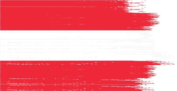 Bandera Austria Con Pintura Pincel Texturizada Aislada Sobre Fondo Png — Vector de stock
