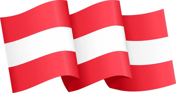 Vifta Österrike Flagga Isolerad Png Eller Transparent Bakgrund Symbol För — Stock vektor