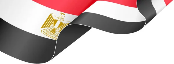 Canto Acenando Bandeira Egito Isolado Png Fundo Transparente Símbolo Egito — Vetor de Stock