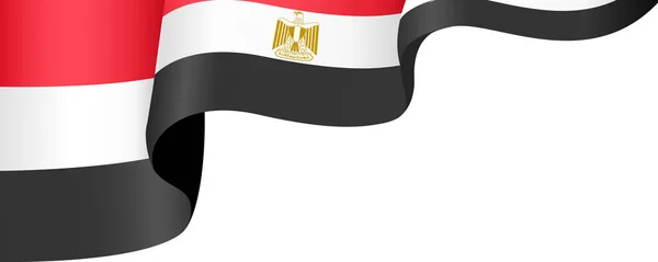 Canto Acenando Bandeira Egito Isolado Png Fundo Transparente Símbolo Egito — Vetor de Stock