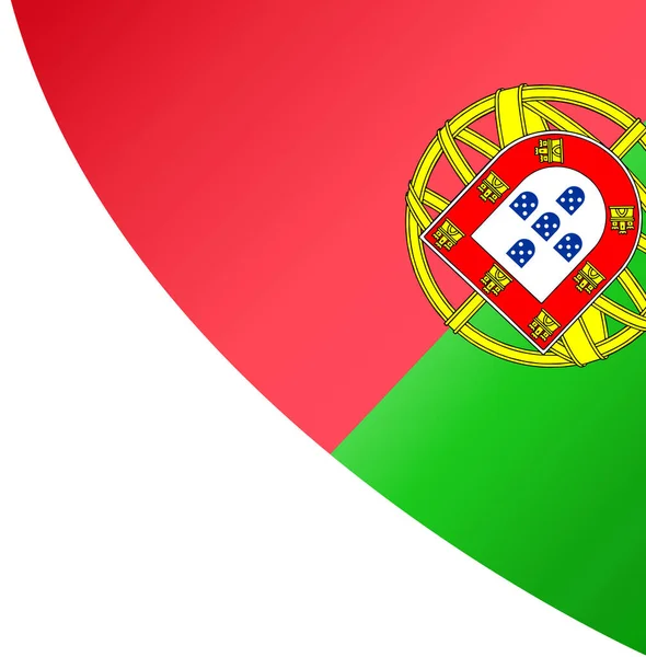 Corner Waving Portugal Flag Isolated Png Transparent Background Symbol Portugal — Stock Vector