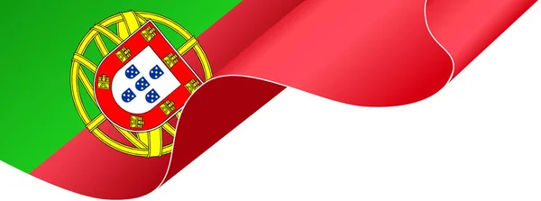 Canto Acenando Bandeira Portugal Isolado Png Fundo Transparente Símbolo Portugal — Vetor de Stock