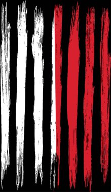 Endonezya bayrağı png veya şeffaf arkaplanda izole edilmiş fırça boyası, Endonezya Sembolü, afiş, tanıtım, tasarım ve iş eşleşen ülke posteri, vektör ilüstrasyonu 