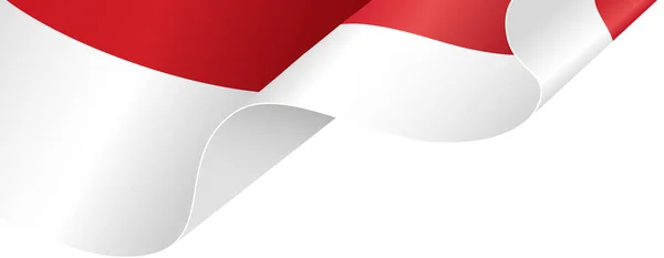 Уголок Размахивания Флагом Индонезии Изолирован Png Прозрачном Фоне Символ Индонезии — стоковый вектор