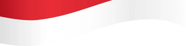Esquina Ondeando Bandera Indonesia Aislado Png Fondo Transparente Símbolo Indonesia — Vector de stock