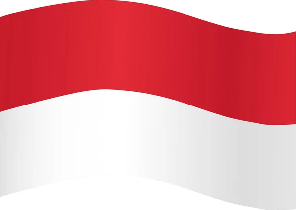 Vifta Indonesien Flagga Isolerad Png Eller Transparent Bakgrund Symbol För — Stock vektor