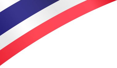 Png veya şeffaf arkaplanda Tayland bayrağı sallayan köşe başları, Tayland Sembolü, afiş, kart, reklamcılık, tanıtım ve iş eşleşen ülke posteri, vektör ilüstrasyonları