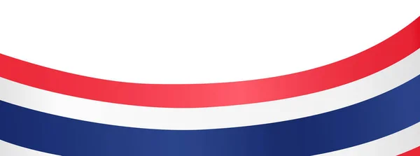 底部挥动泰国国旗 在平整或透明的背景上隔离 泰国的象征 促销和商业匹配的国家海报模板 矢量插图 — 图库矢量图片