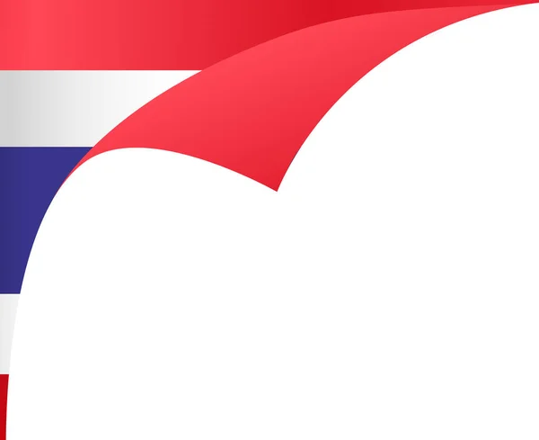 Hoek Zwaaien Thailand Vlag Geïsoleerd Png Transparante Achtergrond Symbool Van — Stockvector