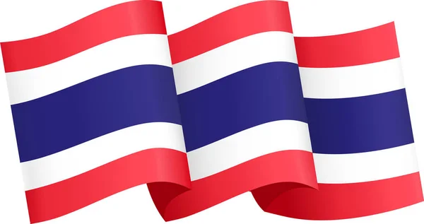 Thailand Vlag Geïsoleerd Png Transparante Achtergrond Symbool Van Thailand Sjabloon — Stockvector