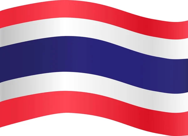 Drapeau Thaïlande Isolé Sur Fond Png Transparent Symbole Thaïlande Modèle — Image vectorielle