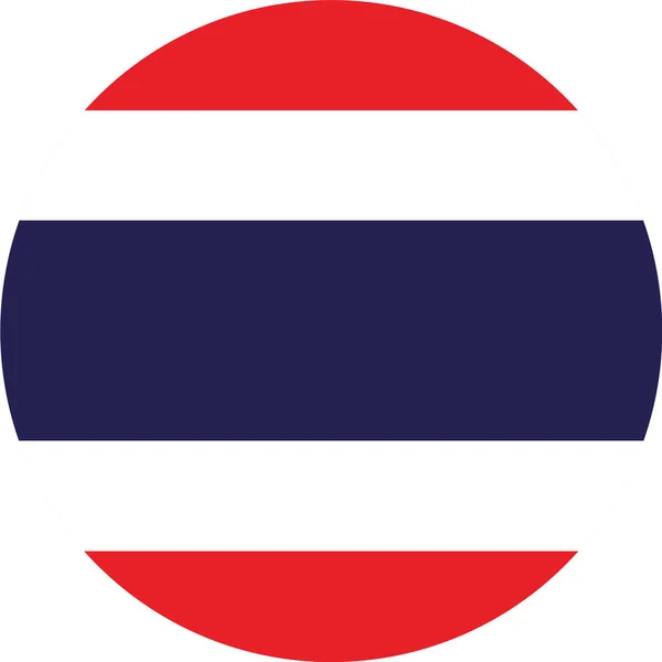 Drapeau Thaïlandais Forme Cercle Isolé Sur Fond Png Transparent Symbole — Image vectorielle