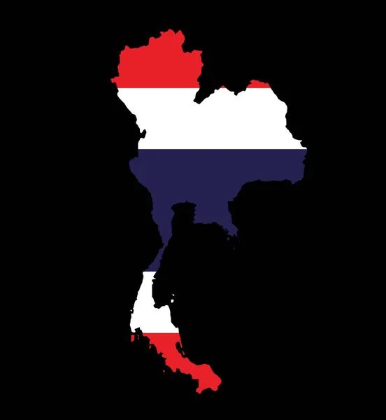 Thailand Vlag Kaart Geïsoleerd Png Transparante Achtergrond Symbool Van Thailand — Stockvector