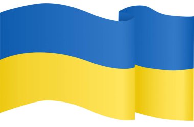 Png veya şeffaf arkaplanda izole edilmiş Ukrayna bayrak dalgası, sembol Ukrayna, afiş, kart, reklam, promosyon ve iş eşleşen ülke posteri, vektör ilülasyonu şablonu