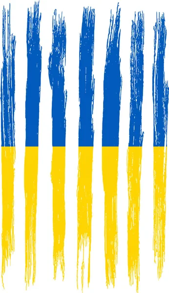 Farba Pędzlem Flagi Ukrainy Teksturowane Izolowane Png Lub Przezroczyste Tło — Wektor stockowy