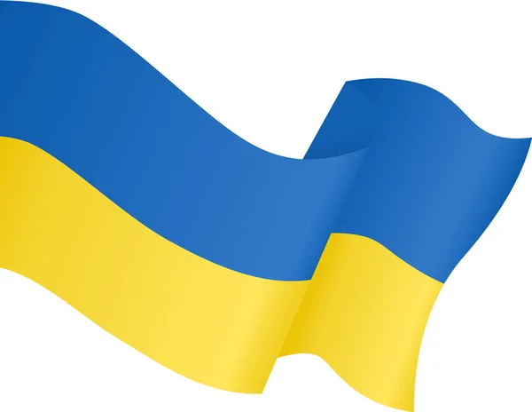 Ukraina Flaga Fala Izolowana Png Lub Przejrzyste Tło Symbol Ukraina — Wektor stockowy