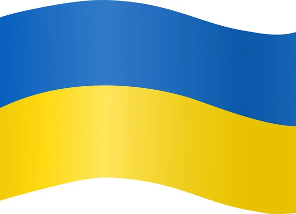 Ukraine Fahnenschwenke Isoliert Auf Png Oder Transparentem Hintergrund Symbol Ukraine — Stockvektor