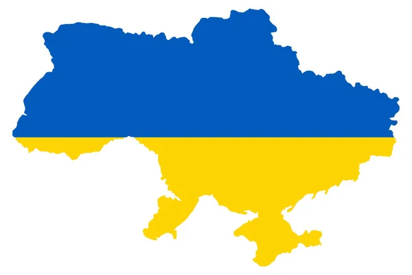 Bandeira Ucrânia Mapa Isolado Png Fundo Transparente Símbolo Ucrânia Modelo — Vetor de Stock