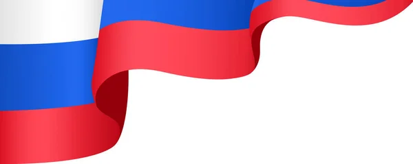 Russie Vague Drapeau Isolé Sur Fond Png Transparent Symbole Russie — Image vectorielle