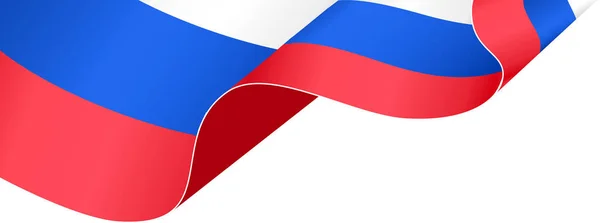 Russie Vague Drapeau Isolé Sur Fond Png Transparent Symbole Russie — Image vectorielle