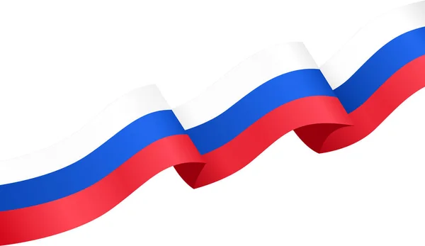 Russland Fahnenschwenke Isoliert Auf Png Oder Transparentem Hintergrund Symbol Russland — Stockvektor
