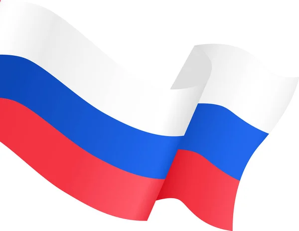 Russie Vague Drapeau Isolé Sur Fond Png Transparent Symbole Russie — Image vectorielle