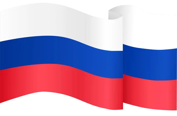 Rusia Onda Bandera Aislada Png Fondo Transparente Símbolo Rusia Plantilla — Archivo Imágenes Vectoriales