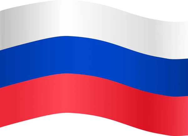 Russland Fahnenschwenke Isoliert Auf Png Oder Transparentem Hintergrund Symbol Russland — Stockvektor