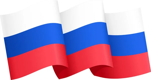 Rusia Onda Bandera Aislada Png Fondo Transparente Símbolo Rusia Plantilla — Archivo Imágenes Vectoriales