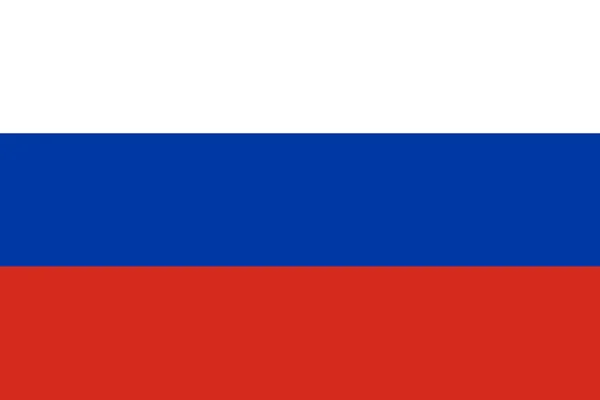 標準的な形状の色とロシアの旗 ロシアのテンプレートバナー カード ウェブデザイン 雑誌のシンボル — ストックベクタ