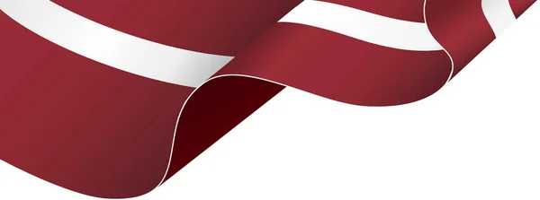 Lettonia Bandiera Onda Isolata Png Sfondo Trasparente Simbolo Lettonia Modello — Vettoriale Stock