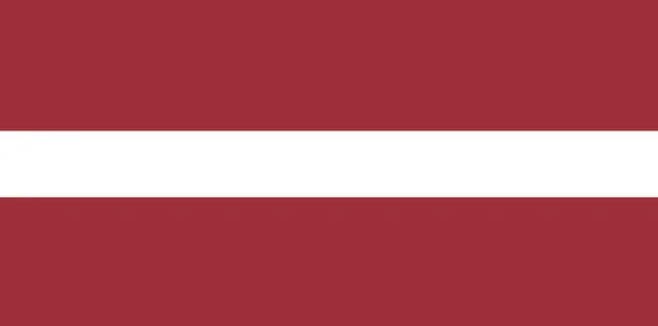 Letonya Bayrağı Resmi Standart Şekil Rengi Letonya Şablon Afişi Kart — Stok Vektör