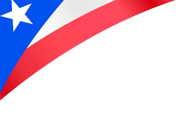 Porto Riko Bayrak Dalgası Png Veya Şeffaf Arka Planda Izole — Stok Vektör
