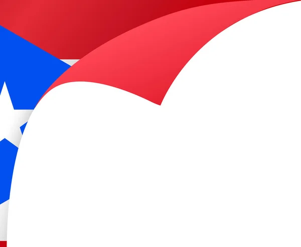 Puerto Rico Flag Wave Isolated Png Transparent Background Symbol Puerto — Stock Vector
