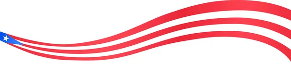 Onda Bandeira Porto Rico Isolado Png Fundo Transparente Símbolo Porto — Vetor de Stock