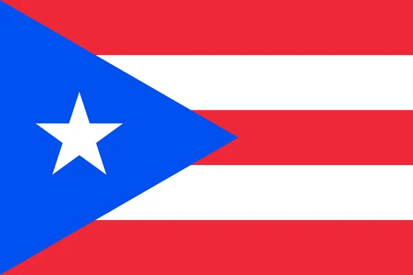 Bandiera Porto Rico Con Colore Ufficiale Forma Standard Simboli Banner — Vettoriale Stock