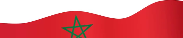 在白色或透明背景上隔离的摩洛哥国旗波 符号摩洛哥 促销和商业匹配国家海报模板 矢量插图 — 图库矢量图片