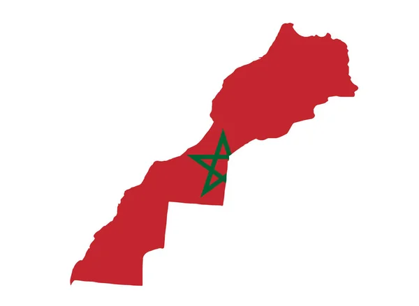 Morocco Flag Map Isolated Png Transparent Background Symbol Morocco Template — Stock Vector