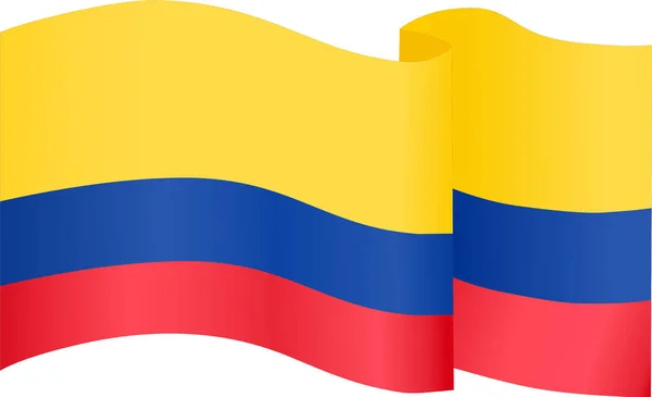 Colombia Vlag Geïsoleerd Png Transparante Achtergrond Symbool Van Colombia Sjabloon — Stockvector