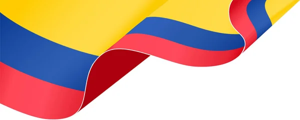 Bandera Colombia Aislada Sobre Fondo Png Transparente Símbolo Colombia Plantilla — Archivo Imágenes Vectoriales