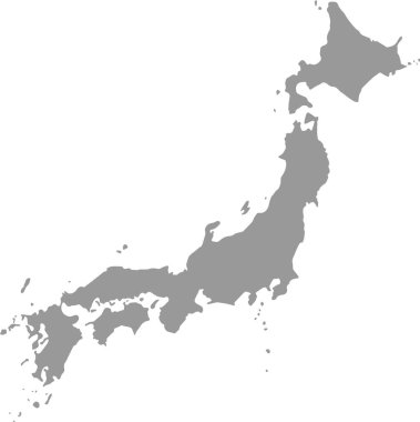Japonya haritası png veya şeffaf arkaplan, Japonya 'nın sembolleri. vektör illüstrasyonu