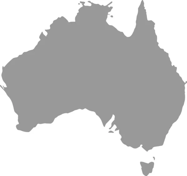 オーストラリア地図Pngまたは透明な背景 オーストラリアのシンボル ベクターイラスト — ストックベクタ