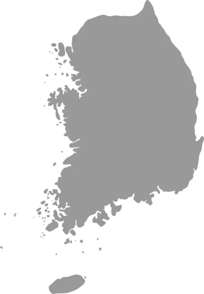 南韩地图的背景是平的或透明的 象征着南韩 矢量说明 — 图库矢量图片
